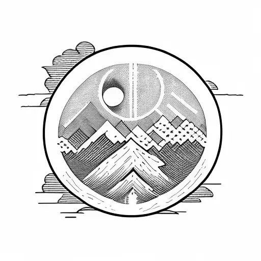 . mountains. oceans. Manhattan tattoo design idea