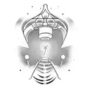 alien abduction tattoo design idea