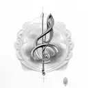 BASS CLEF tattoo design idea