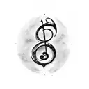 BASS CLEF tattoo design idea