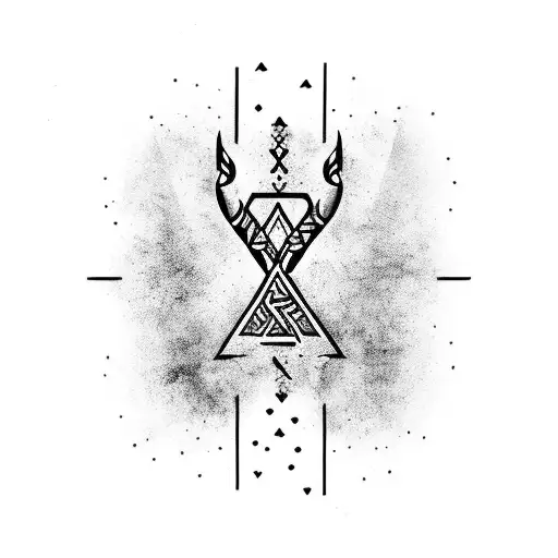 Berkano, Perthro, Ansuz, Sowilo Nordic Rune Hand tattoo design idea