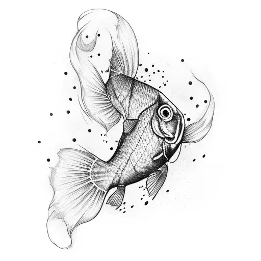 orange carp tattoo design idea