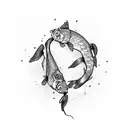 orange carp tattoo design idea