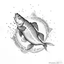 orange carp tattoo design idea