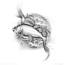 japonese carp tattoo design idea