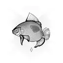 orange carp tattoo design idea