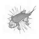 orange carp tattoo design idea