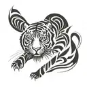 tiger named Fabian tattoo design idea