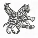 tiger named Fabian tattoo design idea