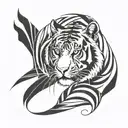 tiger named Fabian tattoo design idea