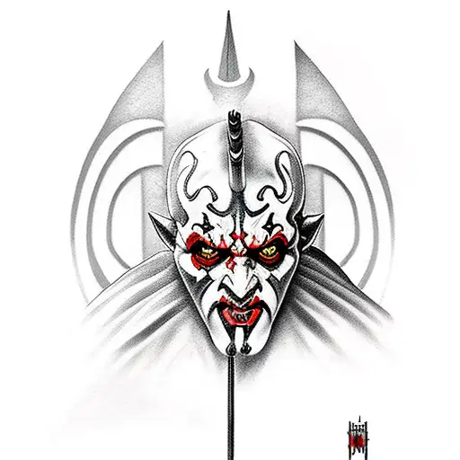 darth maul grim reaper tattoo design idea