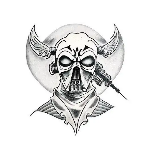 darth maul grim reaper tattoo design idea