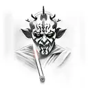 darth maul grim reaper tattoo design idea
