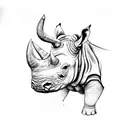 rhino tattoo design idea