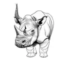 rhino tattoo design idea