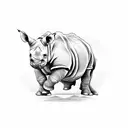 rhino tattoo design idea
