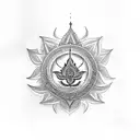 sudarshan chakra in finger of lord vishnu tattoo design idea