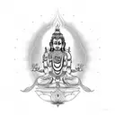 sudarshan chakra in finger of lord vishnu tattoo design idea
