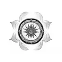 sudarshan chakra in finger of lord vishnu tattoo design idea