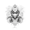 samuri mask  tattoo design idea