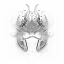 samuri mask  tattoo design idea