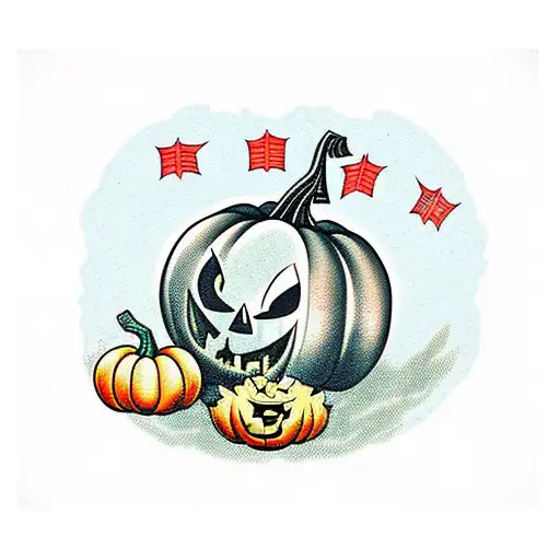 Food, fruit, halloween, pumpkin, silhouette, tattoo, vegetable icon -  Download on Iconfinder