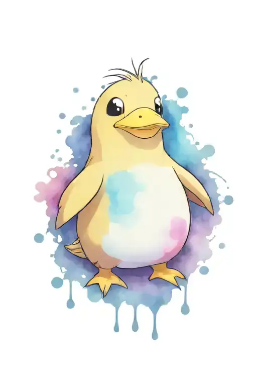 Pokemon Psyduck tattoo design idea