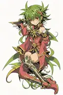 Character C.C.  from anime code geass tattoo design idea