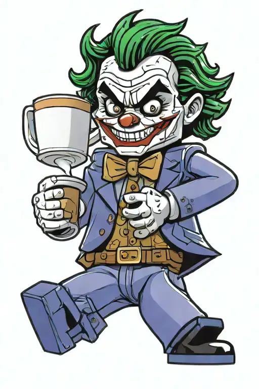 Lego Joker with a latte tattoo design idea