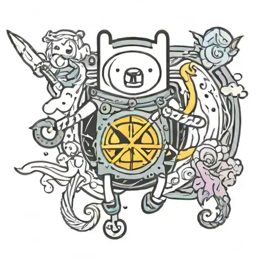 adventure time style tattoo tattoo design idea