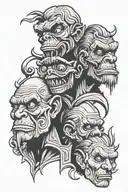 see no evil speak no evil tattoo design idea