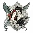 hades and persephone tattoo design idea