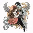 hades and persephone tattoo design idea