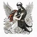 hades and persephone tattoo design idea
