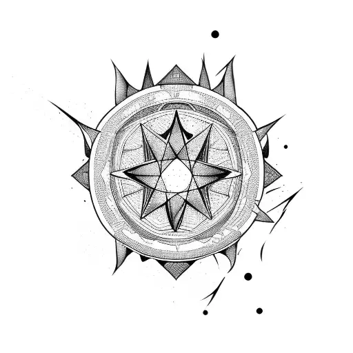 North Star tattoo design idea