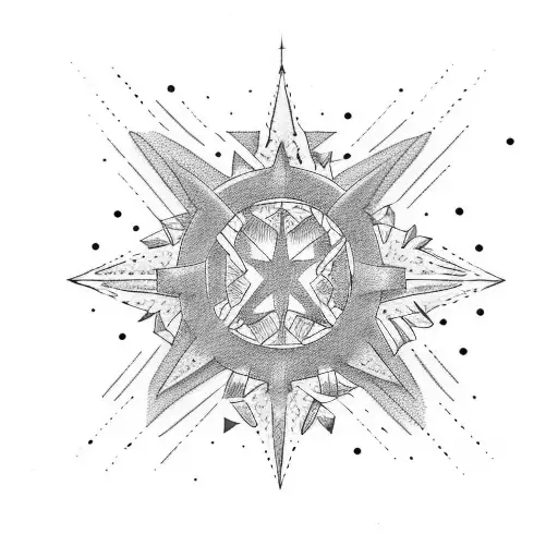North Star tattoo design idea