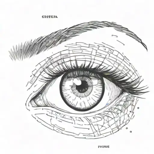 sigma female eye tattoo design idea