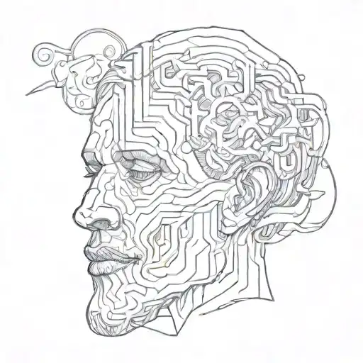 I suffer from depression. I feel like a prisoner in my mind. a little psychedelic.  tattoo design idea