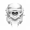 from elbow to wrist, all in black, about being nonchalant, a lover boy, cold heart, loving family tattoo design idea