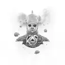 from elbow to wrist, all in black, about being nonchalant, a lover boy, cold heart, loving family tattoo design idea