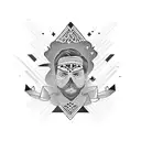 from elbow to wrist, all in black, about being nonchalant, a lover boy, cold heart, loving family tattoo design idea