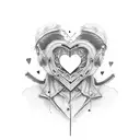 from elbow to wrist, all in black, about being nonchalant, a lover boy, cold heart, loving family tattoo design idea