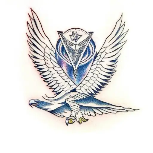 soaring like an eagle tattoo design idea