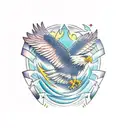 soaring like an eagle tattoo design idea
