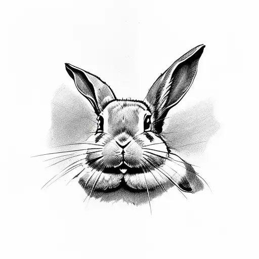 bunny tattoo design idea