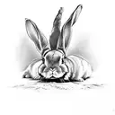 bunny tattoo design idea