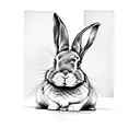 bunny tattoo design idea