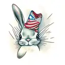 bunny tattoo design idea