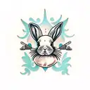 bunny tattoo design idea