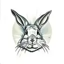 bunny tattoo design idea